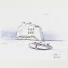 Lot # 10: Hoth Tracked-vehicle Tank Colored Design Sketch
