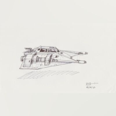 Lot # 44: Rebel Snowspeeder Profile Sketch