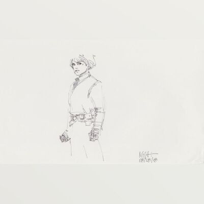 Lot # 78: Luke Skywalker Costume Sketch
