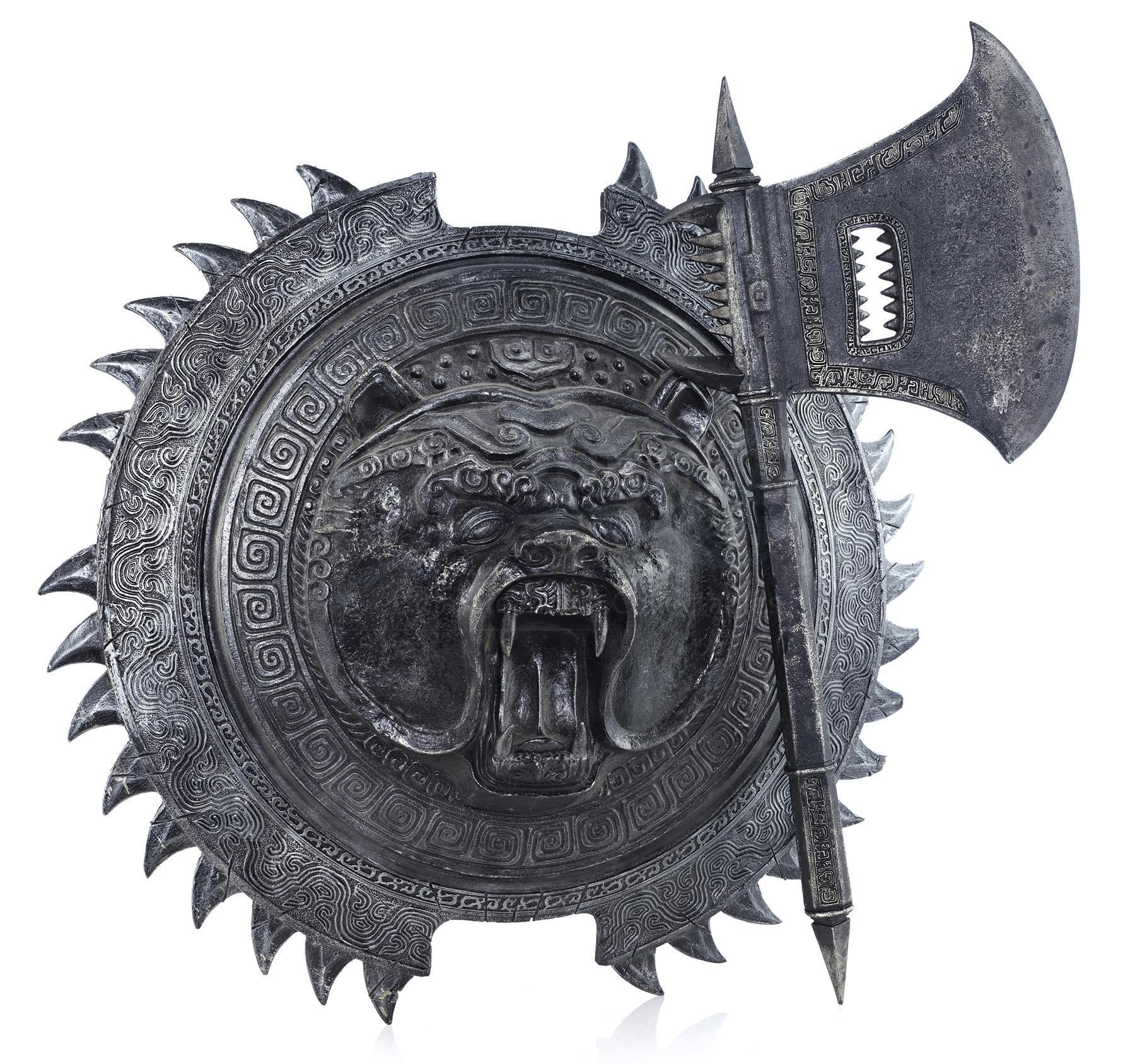 Lot 9 Black Bear  Corps Axe and Shield  Price Estimate