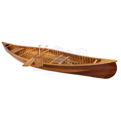 Lot # 11: FRIENDS - Joey Tribbiani and Chandler Bing's Wood Canoe and Two Paddles