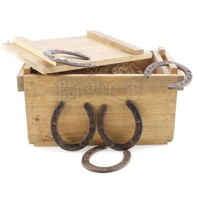 Lot # 13: THE HOUSE WITH A CLOCK IN ITS WALLS - Jonathan Barnavelt's (Jack Black) Crate of Horseshoes