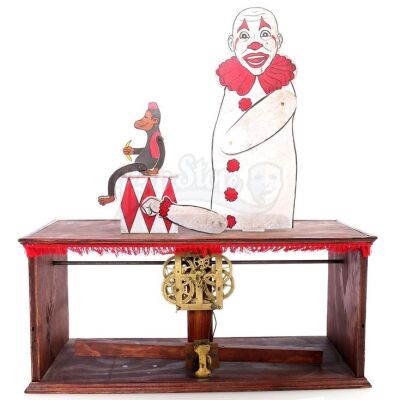 Lot # 35: THE HOUSE WITH A CLOCK IN ITS WALLS - Clown and Monkey Automaton