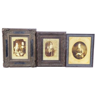 Lot # 36: THE HOUSE WITH A CLOCK IN ITS WALLS - Jonathan Barnavelt's (Jack Black) Three Framed Vintage Portraits