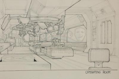 Lot #22 - ALIENS (1986) - Hand-Drawn Ron Cobb Colony Air Lock and ...