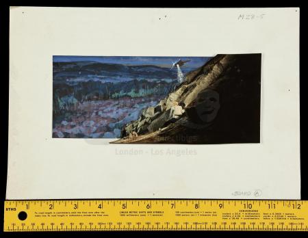 Lot #174 - CLOSE ENCOUNTERS OF THE THIRD KIND (1977) - Hand-Painted Devil's Tower Base Shot Concept Illustration - 4
