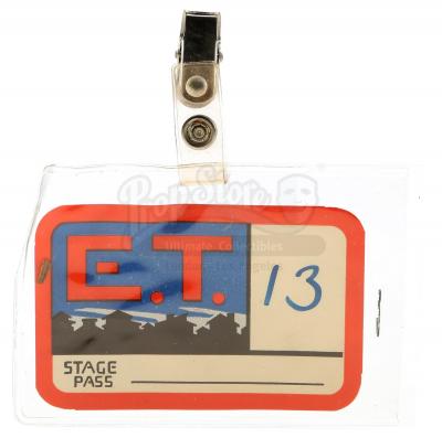 Lot #230 - E.T. THE EXTRA-TERRESTRIAL (1982) - Crew On-Set Identification Stage Pass