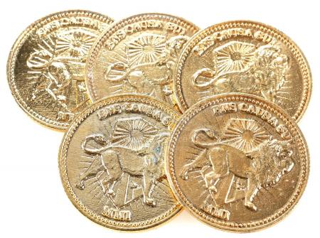 Lot #405 - JOHN WICK: CHAPTER 3 - PARABELLUM (2019) - Set of Five High Table Currency Coins - 3