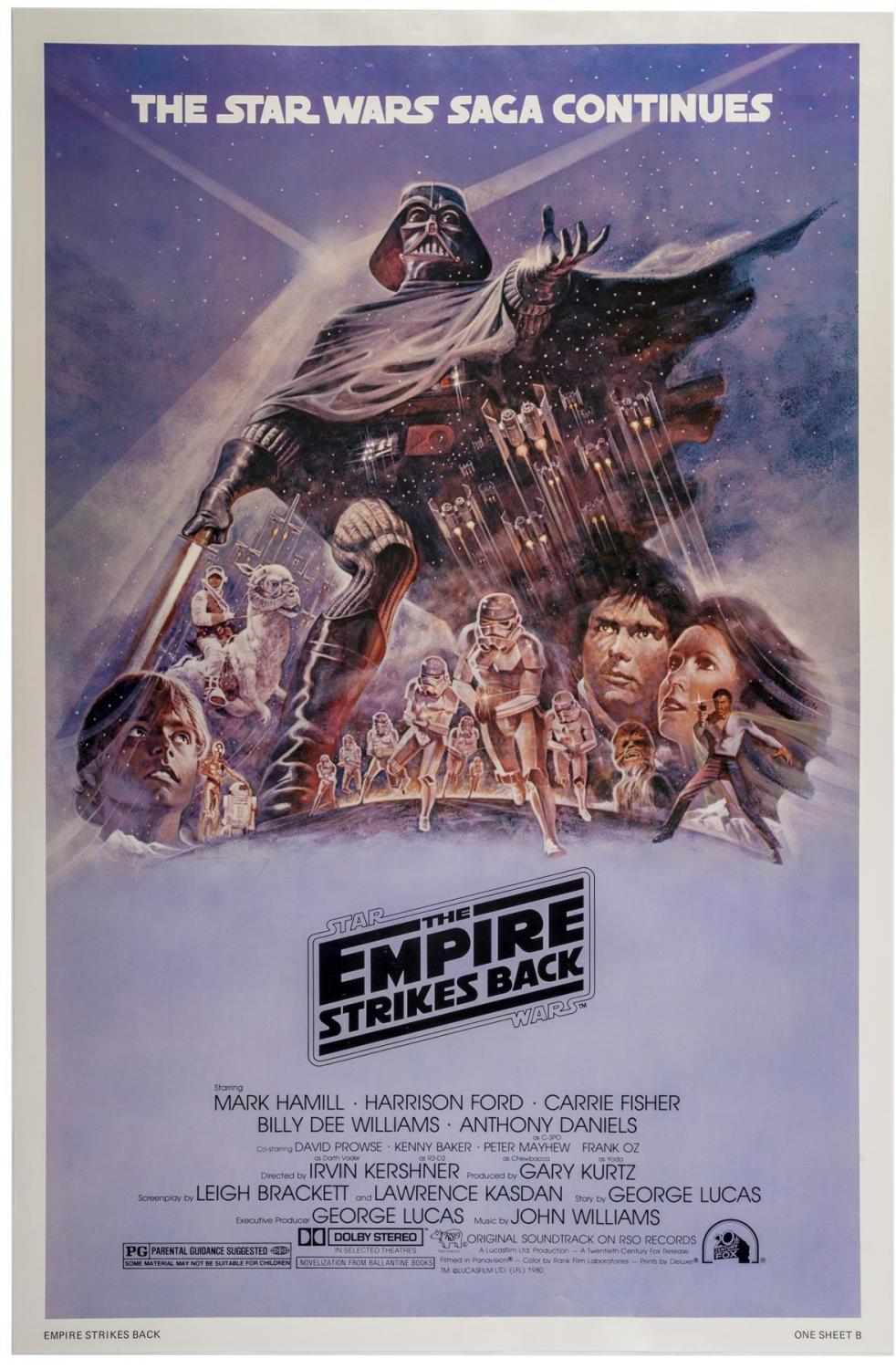 Lot #695 - STAR WARS: THE EMPIRE STRIKES BACK (1980) - Style B Purple ...