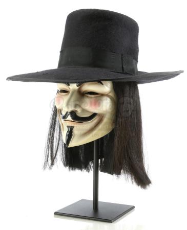 Lot #840 - V FOR VENDETTA (2005) - V Mask, Hat, and Wig - 3