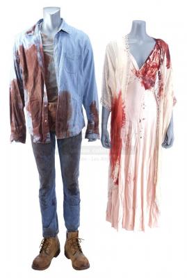 Lot # 20: THE HAUNTING OF HILL HOUSE - Olivia Crain's Sacrifice to the Hill House Costume with Younger Hugh Crain Costume