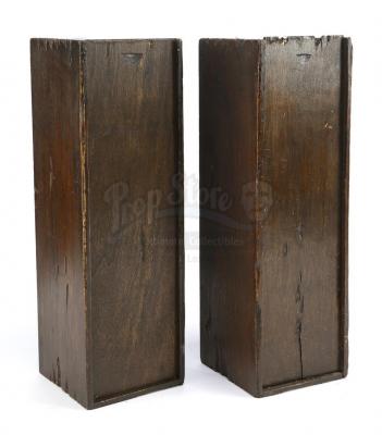 Lot # 88: THE HAUNTING OF HILL HOUSE - Two Hill House Vintage Wine Bottle Boxes