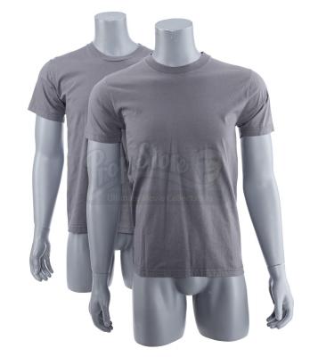Lot # 15: ZOOLANDER 2 - Two Derek Zoolander's Gray Workout Shirts