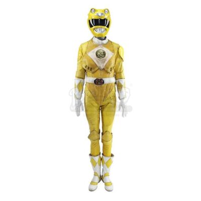 Lot # 185: MIGHTY MORPHIN' POWER RANGERS: THE MOVIE (1995) - Yellow Ranger (Karan Ashley) Costume with Light-Up Helmet