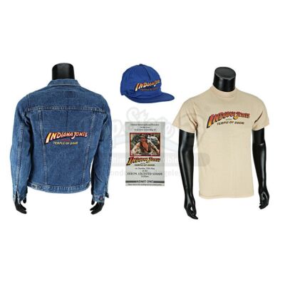 Lot # 767: INDIANA JONES & THE TEMPLE OF DOOM (1984) - Collection of Crew Clothing and Screening Ticket