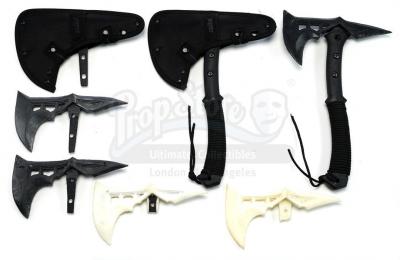 Lot # 32: The Gifted - Thunderbird's Metal Tomahawk, Stunt Tomahawk with Additional Heads