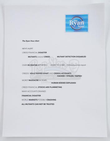 Lot # 54: The Gifted - Benedict Ryan's Barber Shop Accessories with "The Ryan Hour" Bullet Points Script - 7