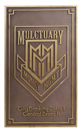 Lot # 9: Netflix's A Series of Unfortunate Events (TV Series) - Mulctuary Bank Sign