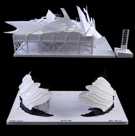 Lot # 3: Lost In Space (2018-2021) - Art Department Set Models: Alien Crash Debris with Alien Engine Fins Models