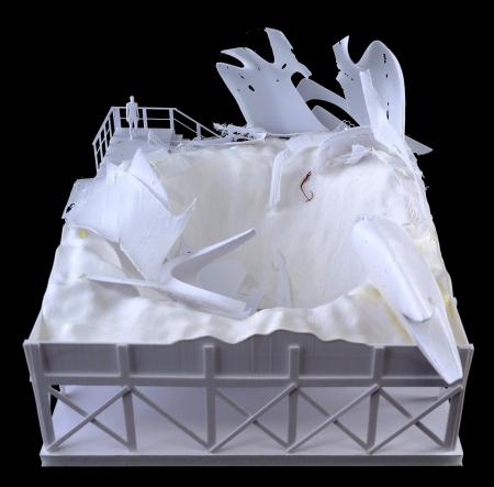 Lot # 3: Lost In Space (2018-2021) - Art Department Set Models: Alien Crash Debris with Alien Engine Fins Models - 3