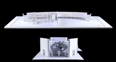 Lot # 17: Lost In Space (2018-2021) - Art Department Set Models: Resolute Main Room Hallway and Alien Engine Room
