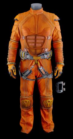 Lot # 25: Lost In Space (2018-2021) - Don West Stunt Roughneck Spacesuit Under Layers and Accessories
