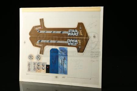 Lot # 131 - Radio Controlled R2-D2: Hand-Painted Remote Control Sticker Final Artwork - 3